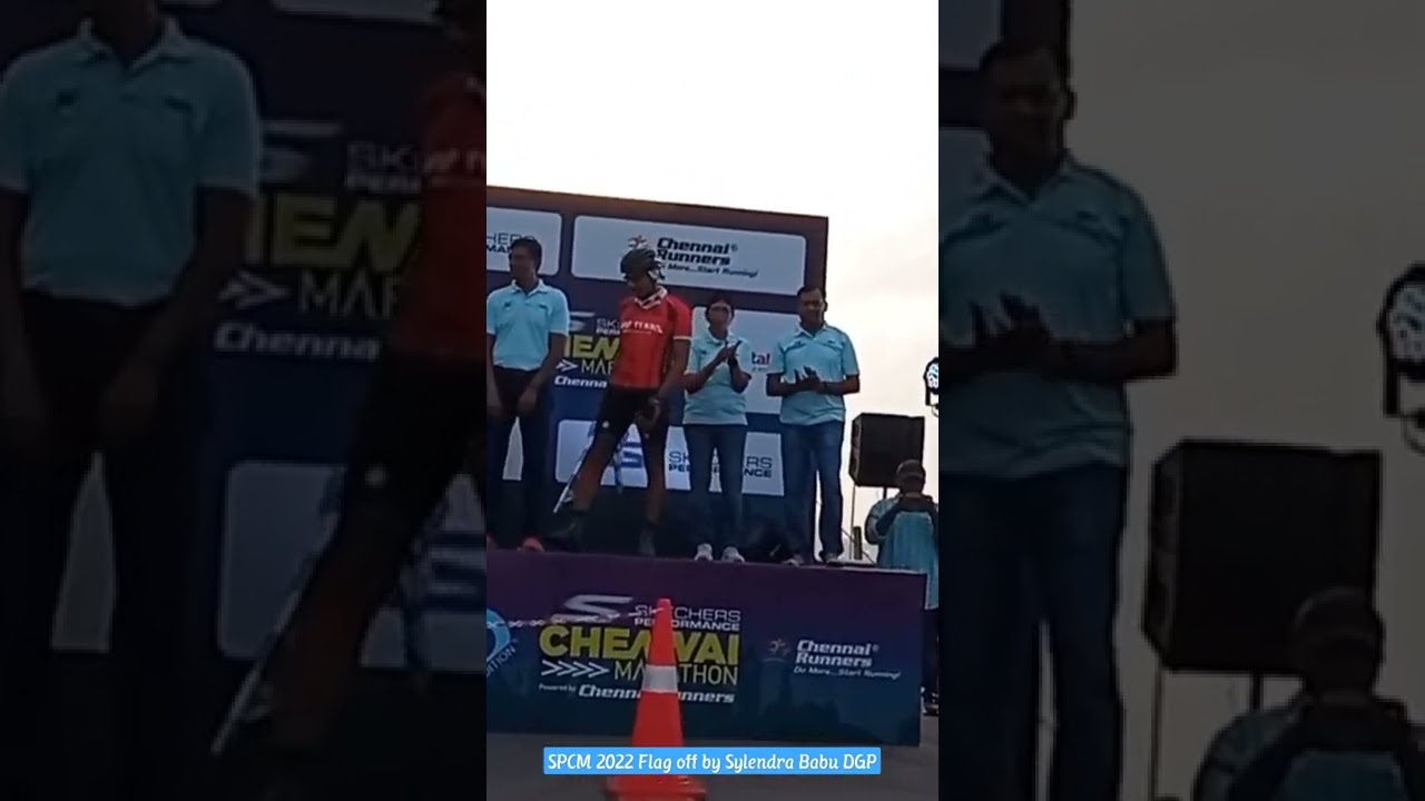 SPCM 2022 | Flag off by Sylendra Babu DGP | Chennai Marathon | #shorts | Click here👇