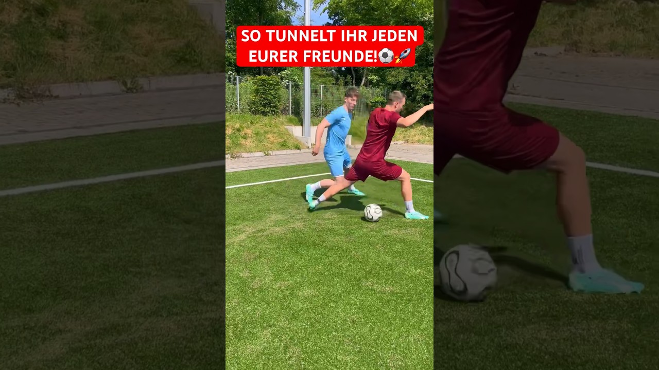 SO TUNNELT IHR EURE FREUNDE!⚽️🚀 #fussball #tipps #tricks #tutorial #shorts