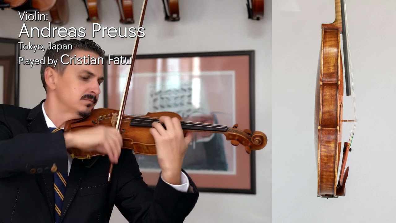 Andreas Preuss violin, Tokyo, Japan / Cristian Fatu / at the Metzler Violin Shop