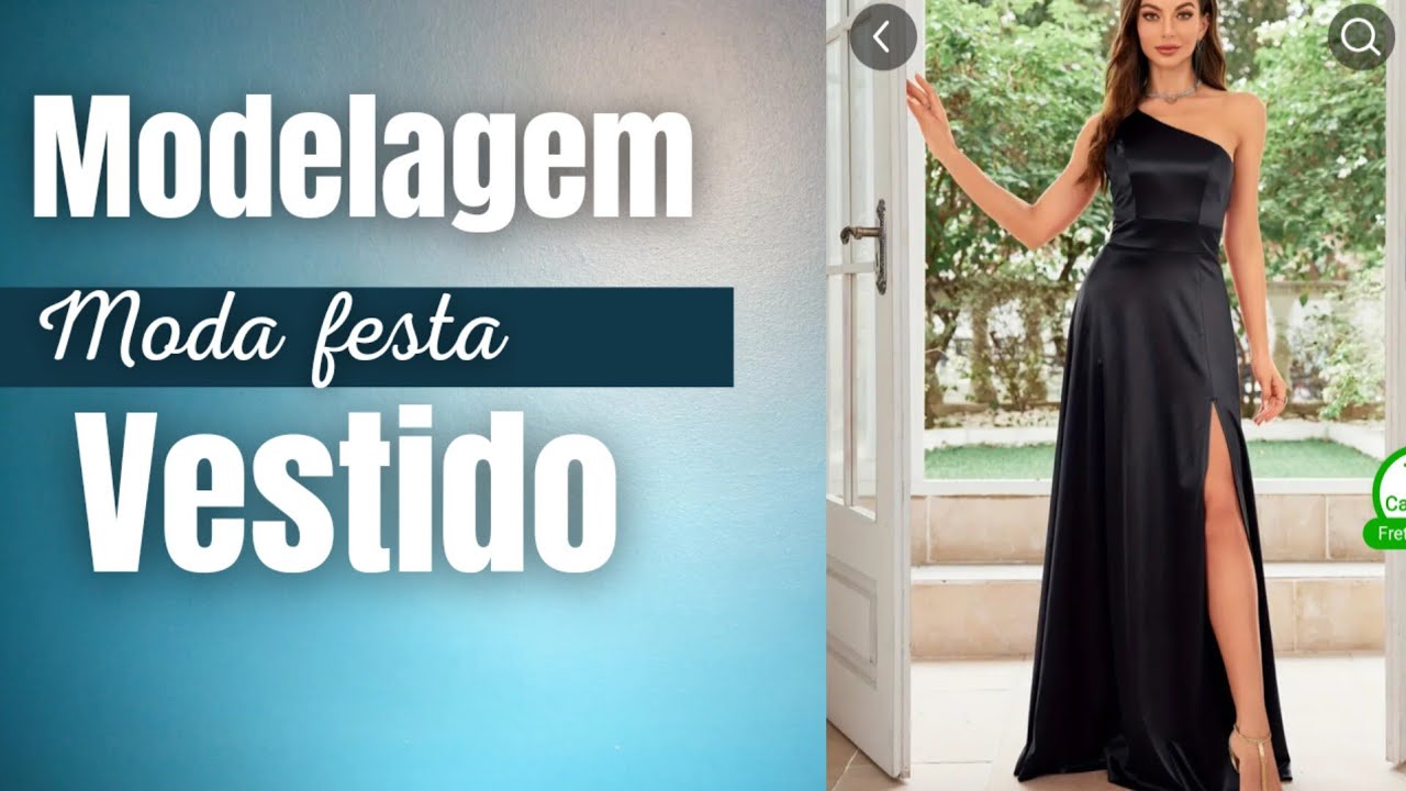 COMO FAZER A MODELAGEM DO VESTIDO DE FESTA UM OMBRO SÓ. PASSO A PASSO.