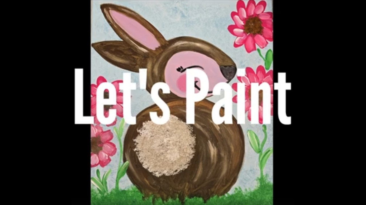 Spring Bunny Paint Night Idea