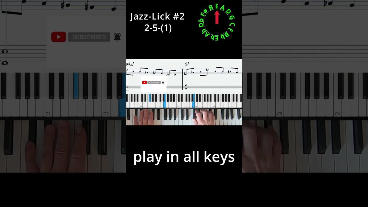 2-5-(1)-Jazz-Lick-#2 #jazzpiano #jazz# #jazztutorial #licks #rainerboeke