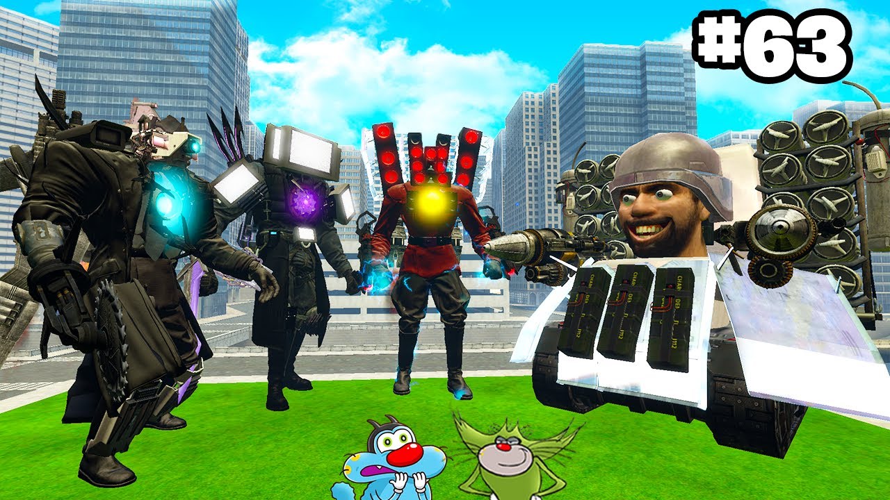 Titan Cameraman vs Gman Corrupted Skibidi Toilet Team Battle Between Oggy And Jack Team