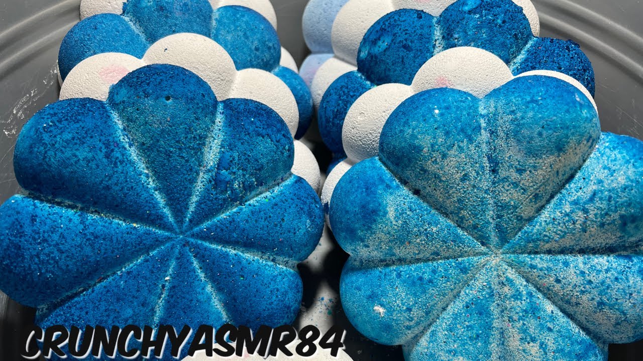 Blue & White Petal Crush | Oddly Satisfying | ASMR | Sleep Aid