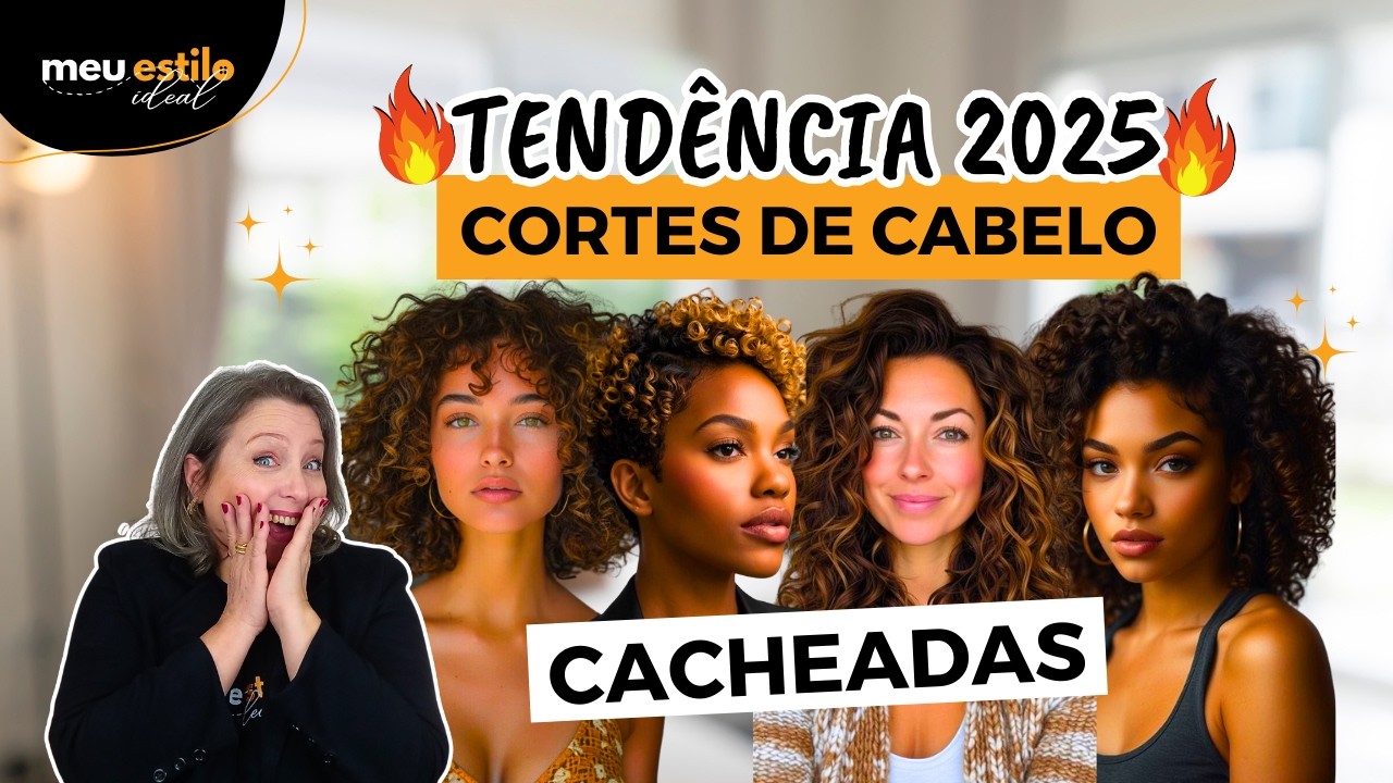 CORTES para CABELOS CACHEADOS Tendência 2025