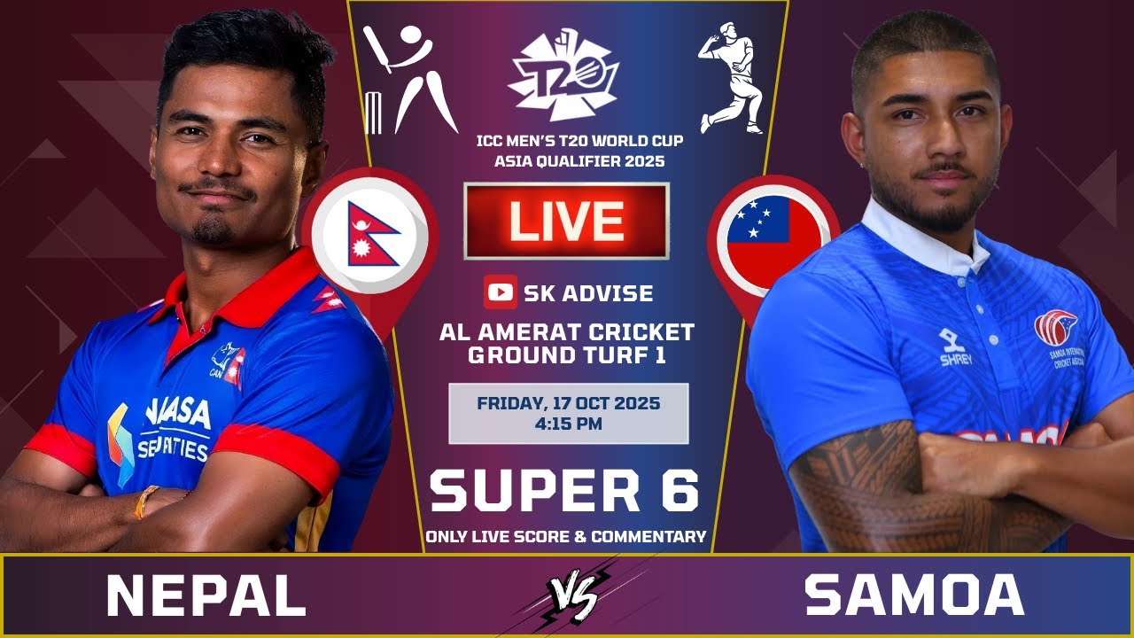 Nepal Vs Samoa Live Commentary & Score | Icc World Cup Qualifier 2025  |  SK ADVISE