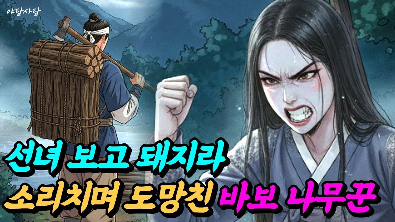 선녀를 보고 돼지라 소리치며 도망친 바보 나무꾼 이야기 | 야담 | 민담 | 옛날이야기 | 오디오북 | 설화 | 담화 | 만담 | 수면동화