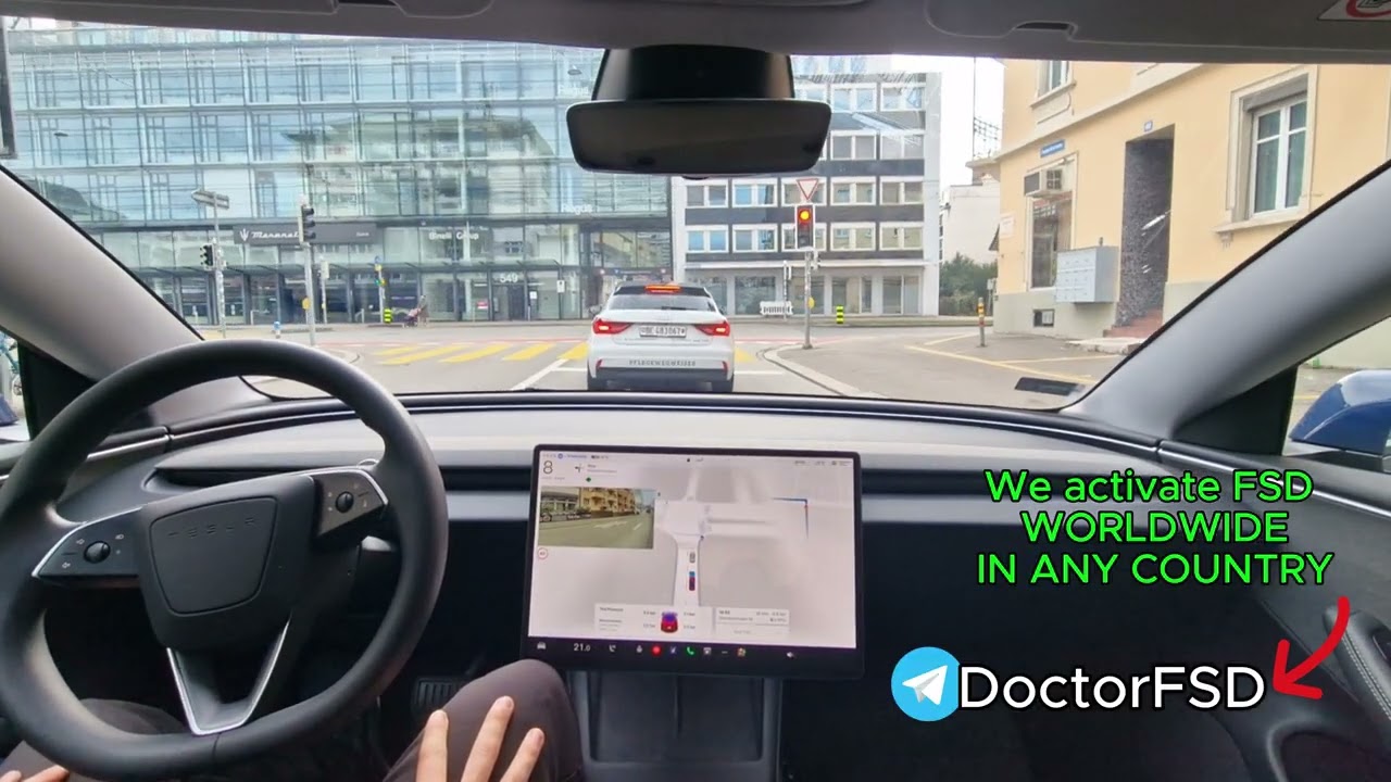 Tesla FSD (Full Self Drive) in EUROPE (Switzerland) Part 2 of 3