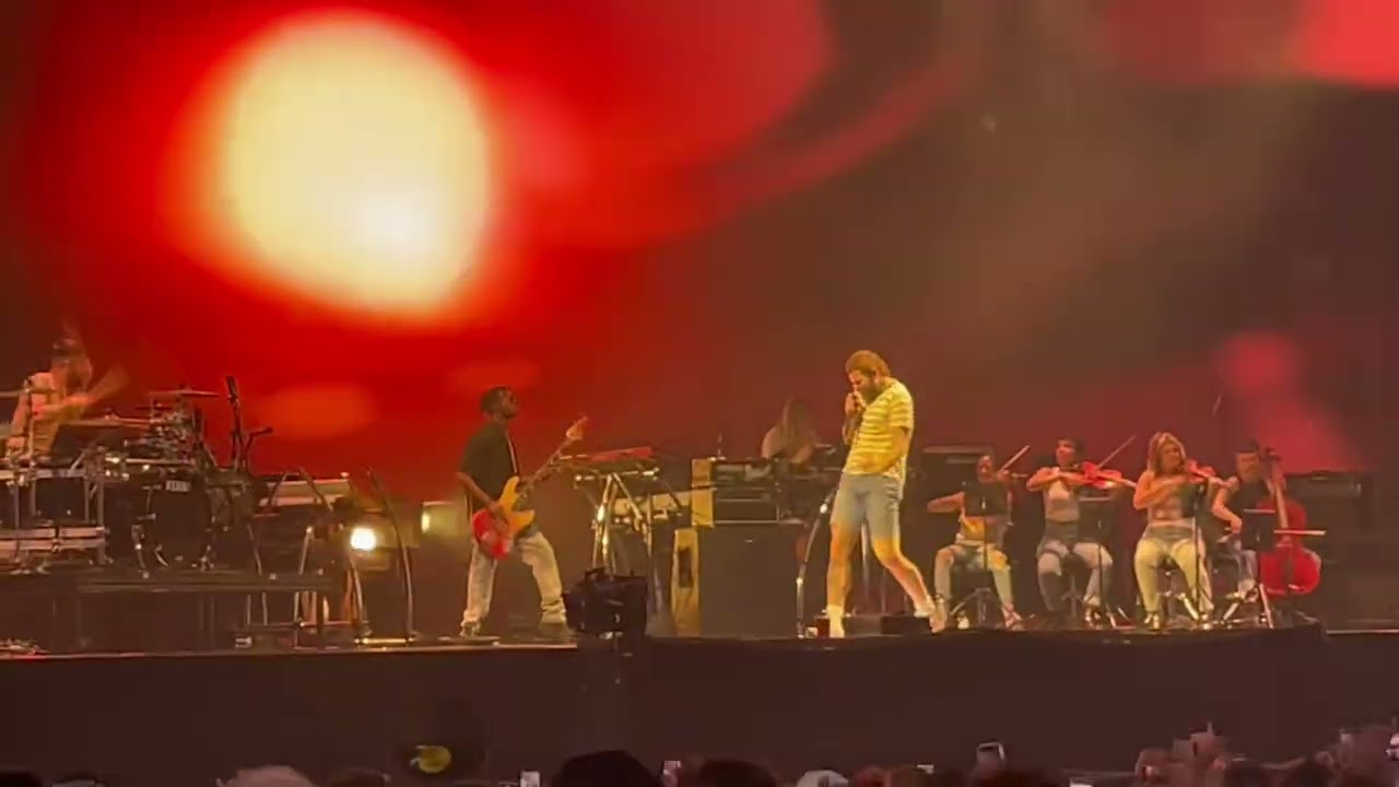 Post Malone performing “Better Now” at Ruoff. Fishers, IN. 7/8/2023.