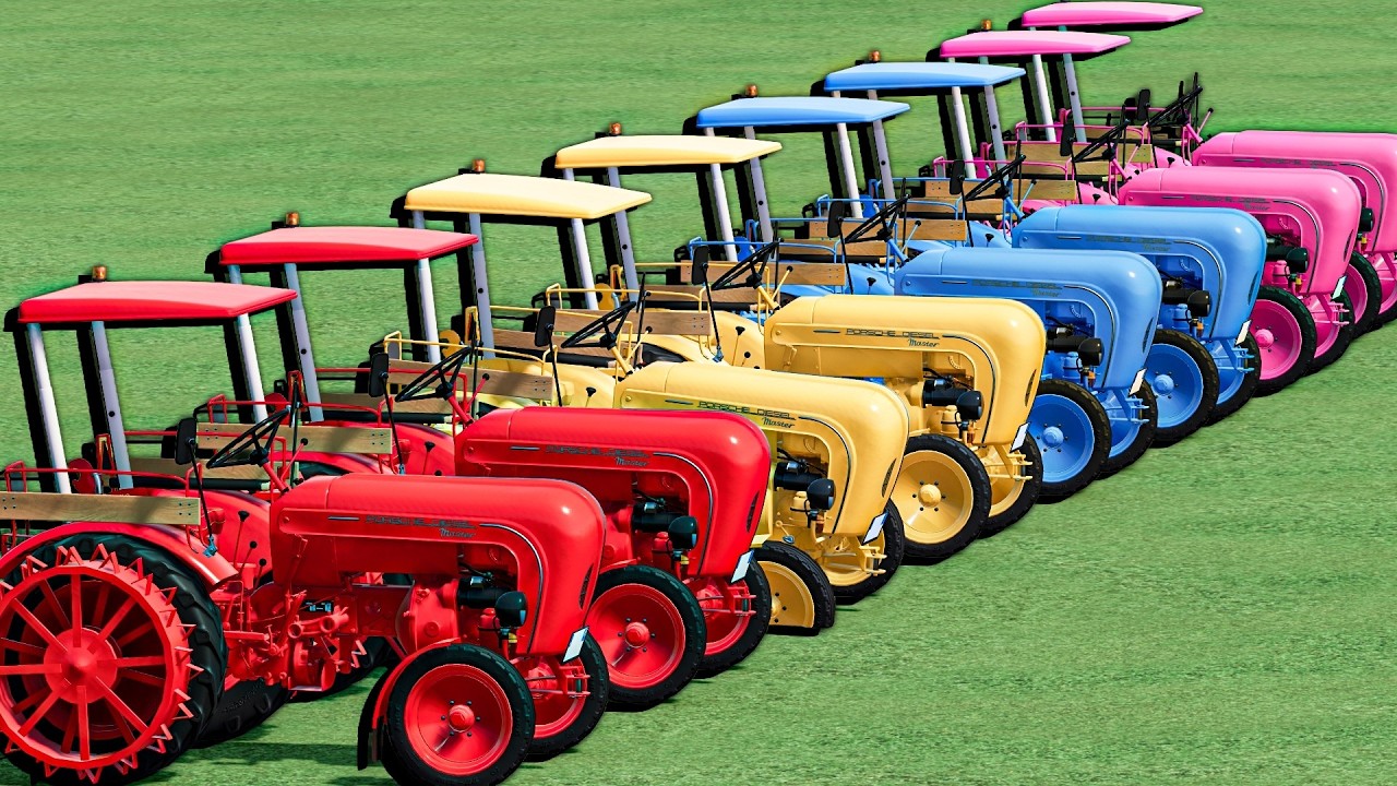 Work With Colors - TRANSPORT COLORFUL MINI TRACTORS & SLURRY TANKERS ! FS22