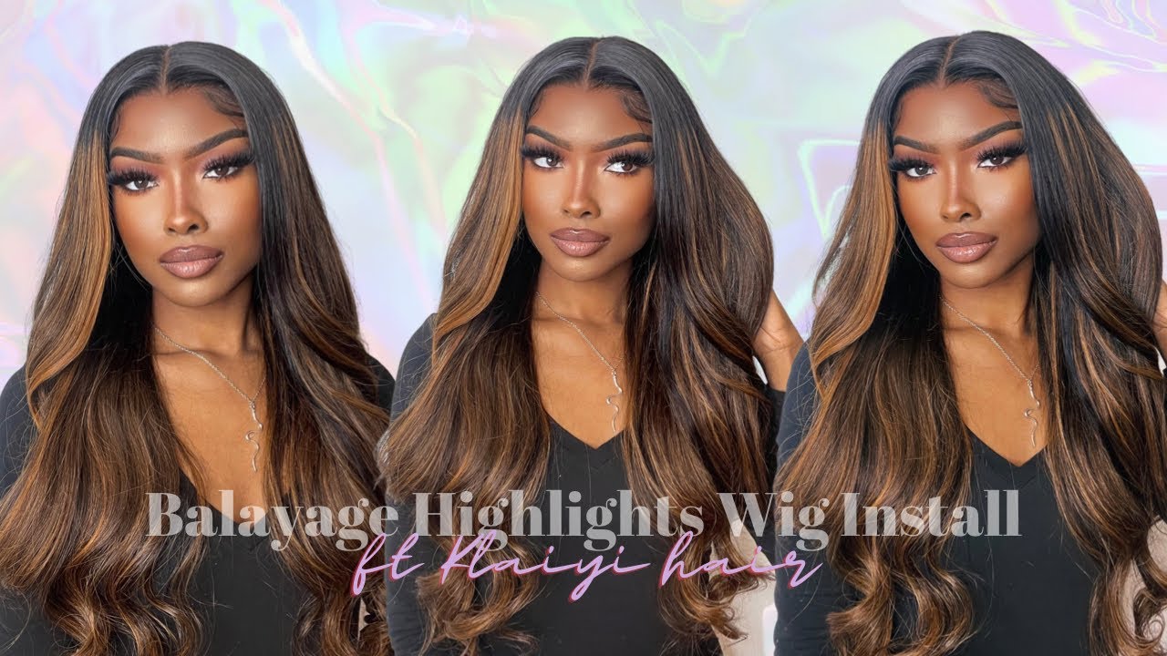 Flawless 😍 Precolored Balayage Highlights Frontal Wig Install ft Klaiyi Hair
