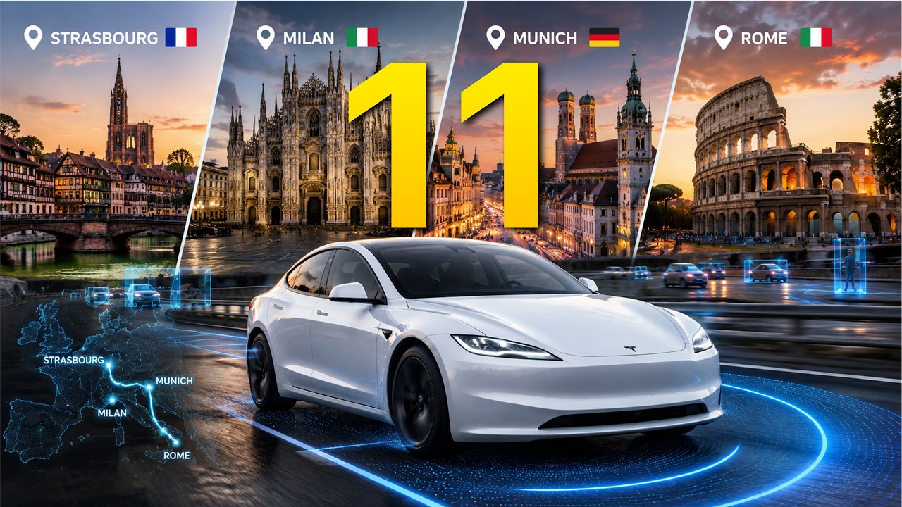 11 лучших моментов с Tesla FSD в Европе