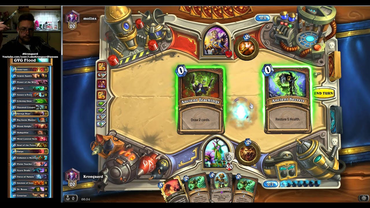 Hearthstone | 2015 GVG Flood Druid | Krongaard Vs. Molinx