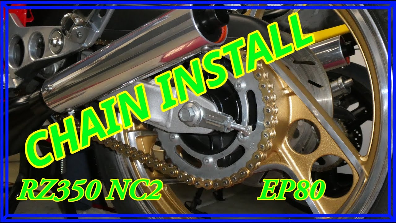 RZ350 NC2 EP80 INSTALL DID 520 ERV7 X-RING GOLD CHAIN with RIVET MASTER LINK