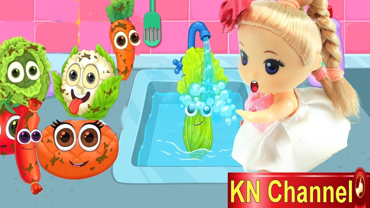 B&Uacute;P B&Ecirc; KN Channel DẠY B&Eacute; ĂN RAU QUẢ | GI&Aacute;O DỤC TRẺ EM