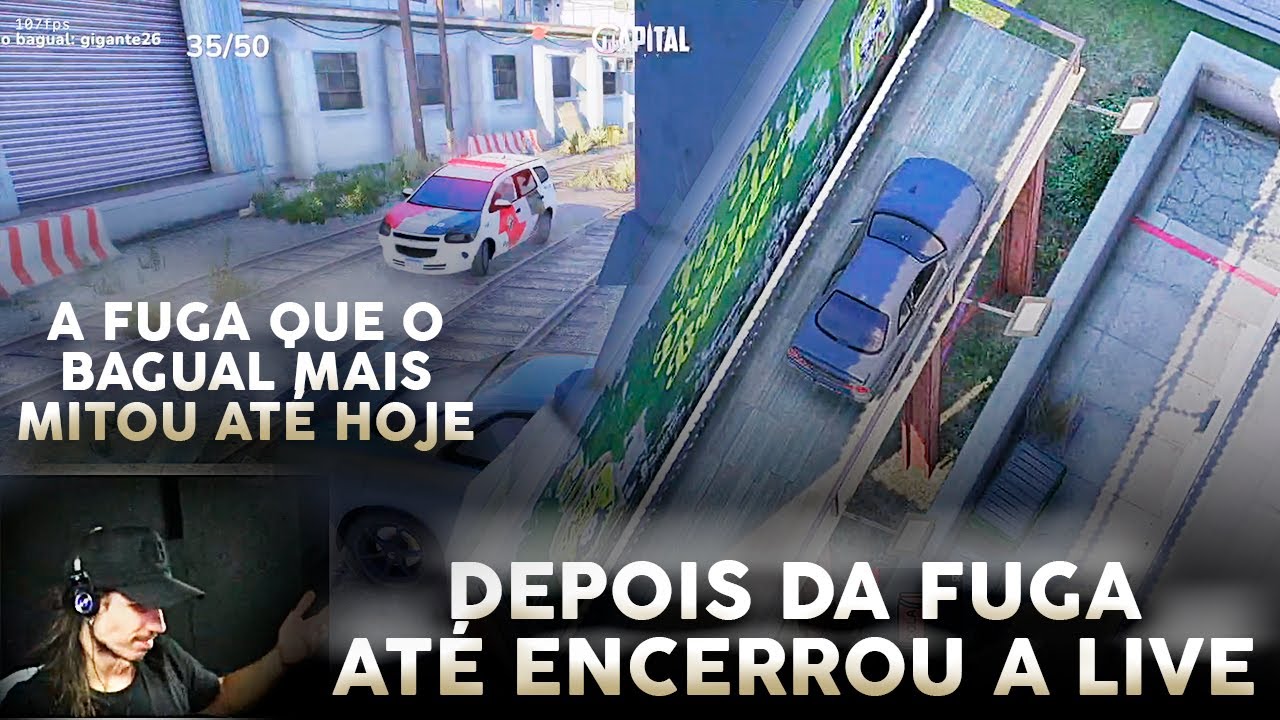 BAGUAL MITOU TANTO NESSA FUGA QUE ATÉ ENCERROU A LIVE DEPOIS NA CAPITAL CITY NO GTA RP