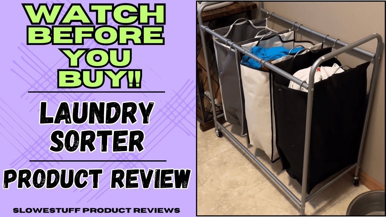Laundry sorter with three bags on wheels - a total difference maker in my laundry room organization