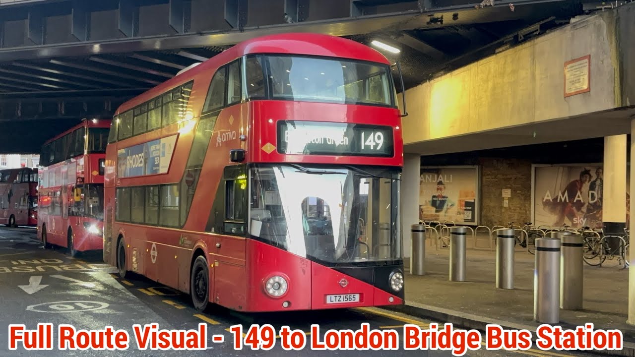 Full Route Visual | London Bus Route 149 - Edmonton Green to London Bridge | (LT565) LTZ1565