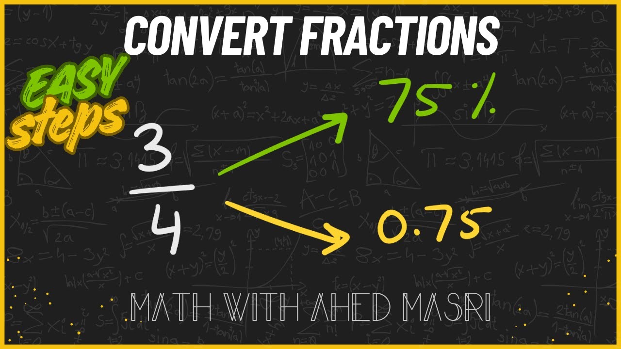 How to Convert Fractions to Percent and Decimal Fast