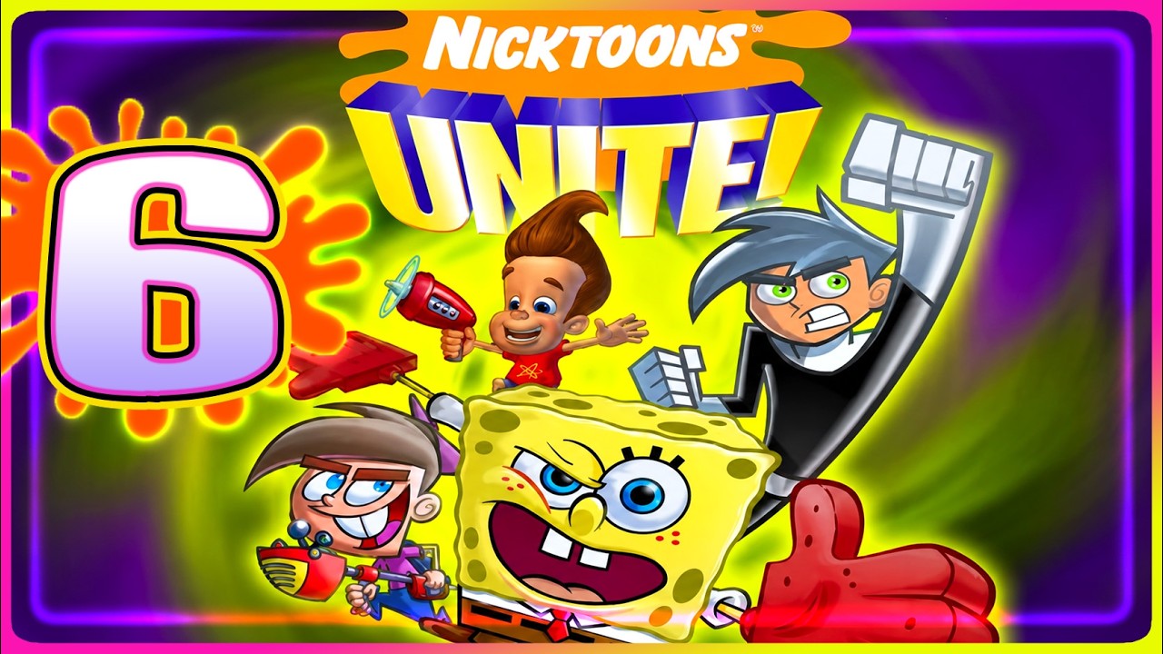 Nicktoons Unite Walkthrough Part 6 (PS2, Gamecube) Jellyfish Factory