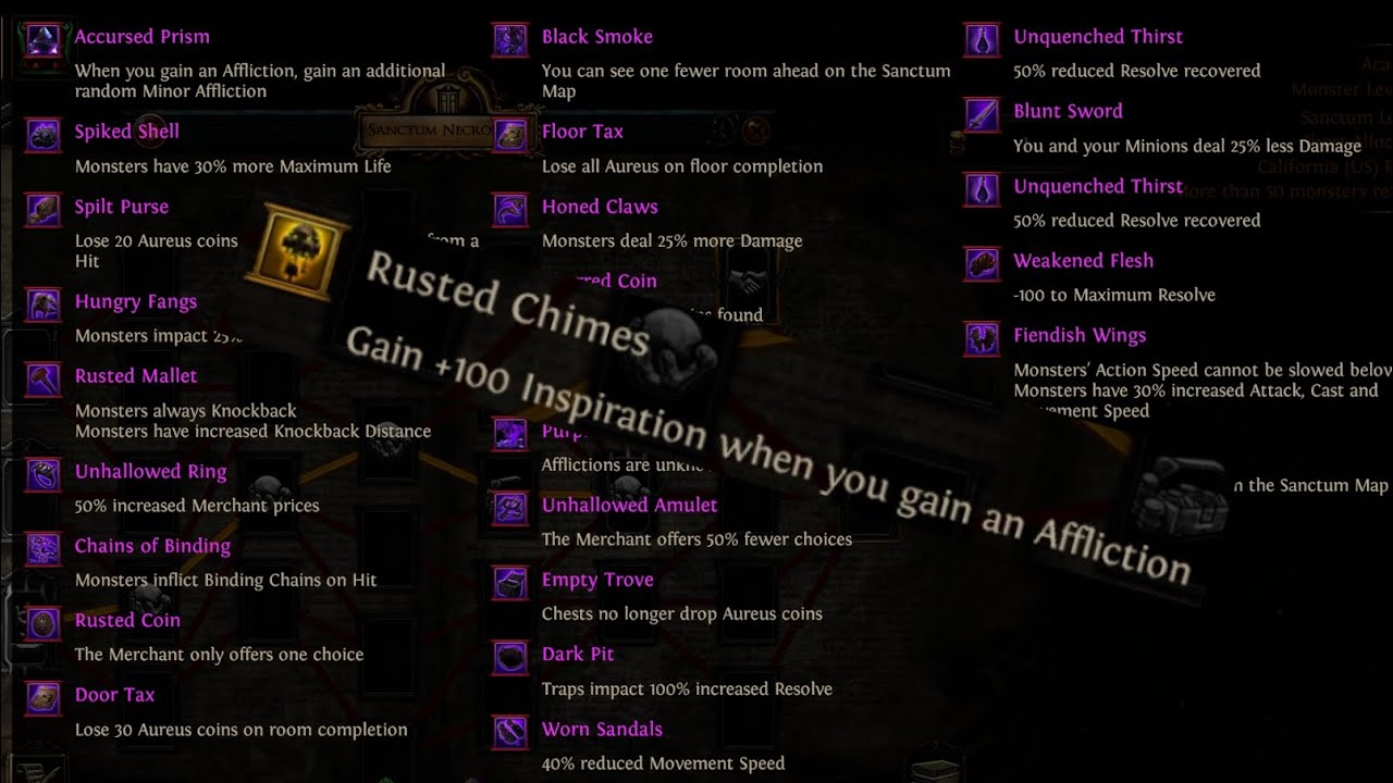 [PoE] Forbidden Sanctum - One Boon to Rule the Sanctum using 25 Afflictions!! - Pious Pact Challenge