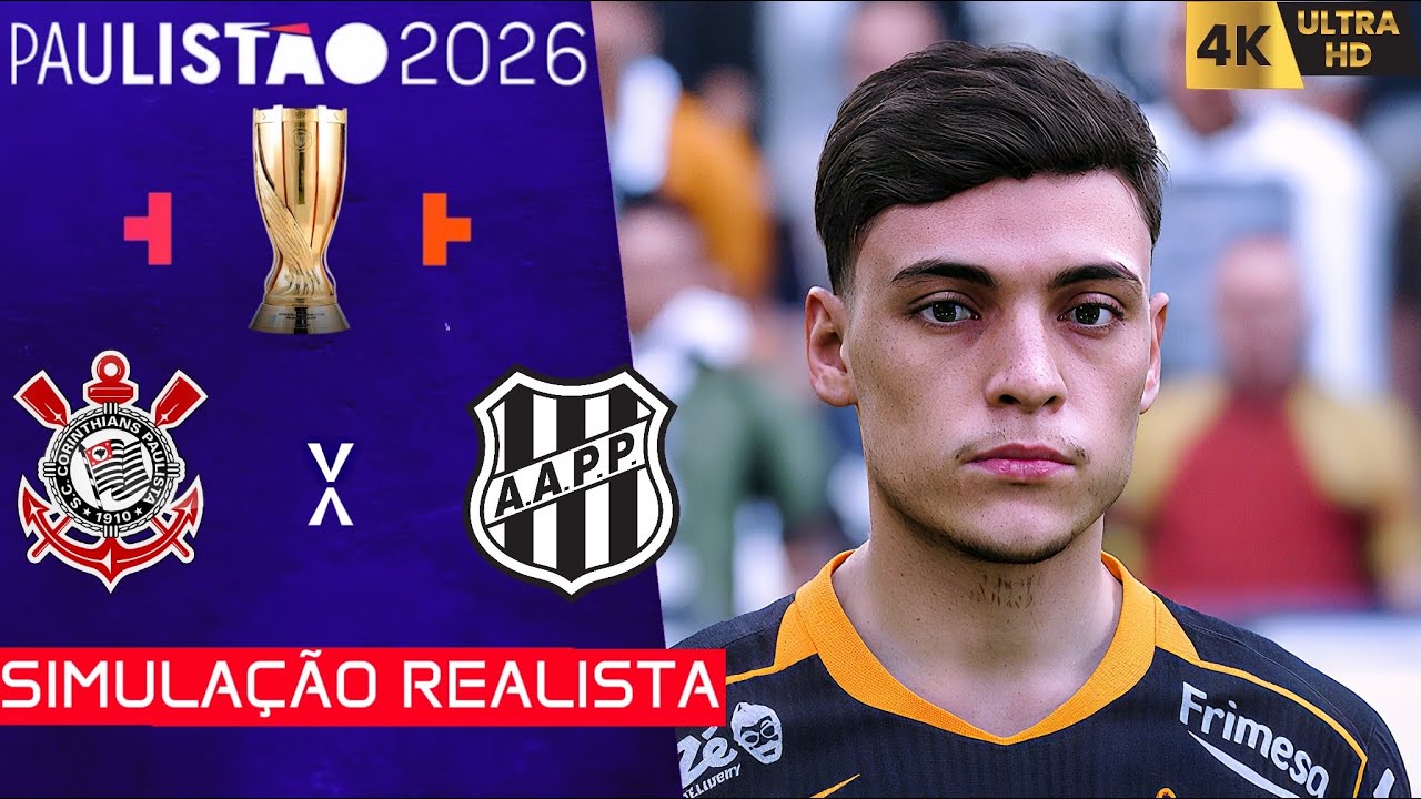 Corinthians vs Ponte Preta | Paulistão 2026 | Simulação Realista [4K60FPS] Gogosz Patch.