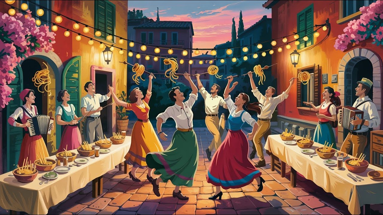 Spaghetti Tarantella Dance 🍝💃 | Festive Italian Folk Instrumental