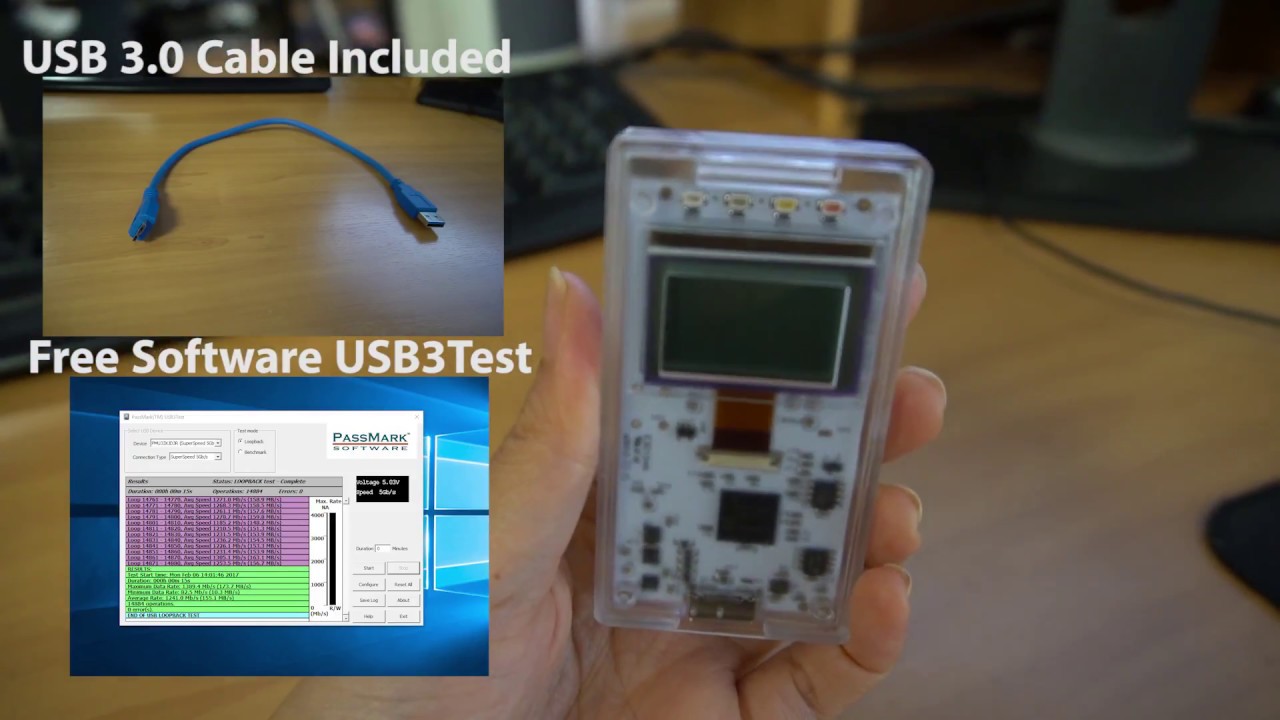 PassMark USB 3.0 Loopback Test Demonstration