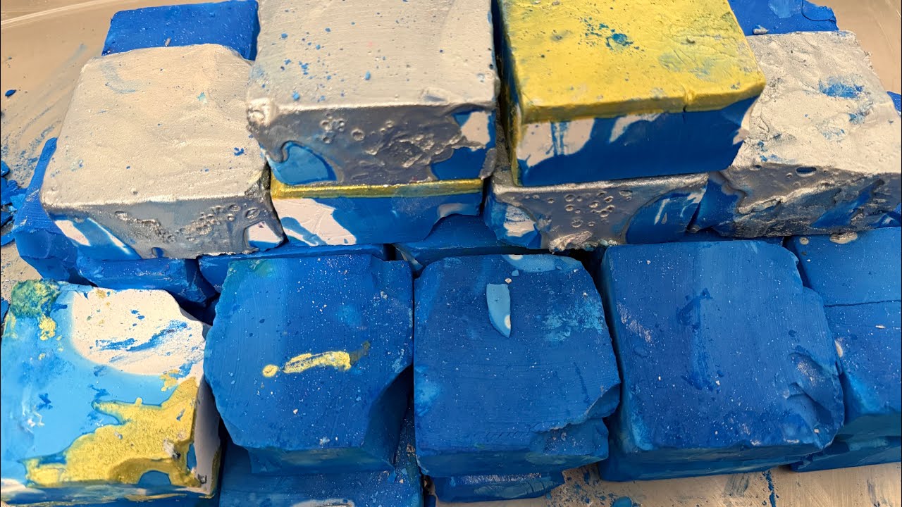 Satisfying Blue Pigment Crunch | Deep Crunch ASMR Therapy