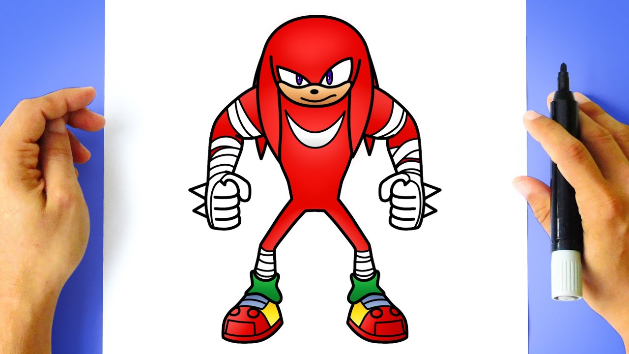 How to DRAW KNUCKLES from Sonic Boom ( step by step )