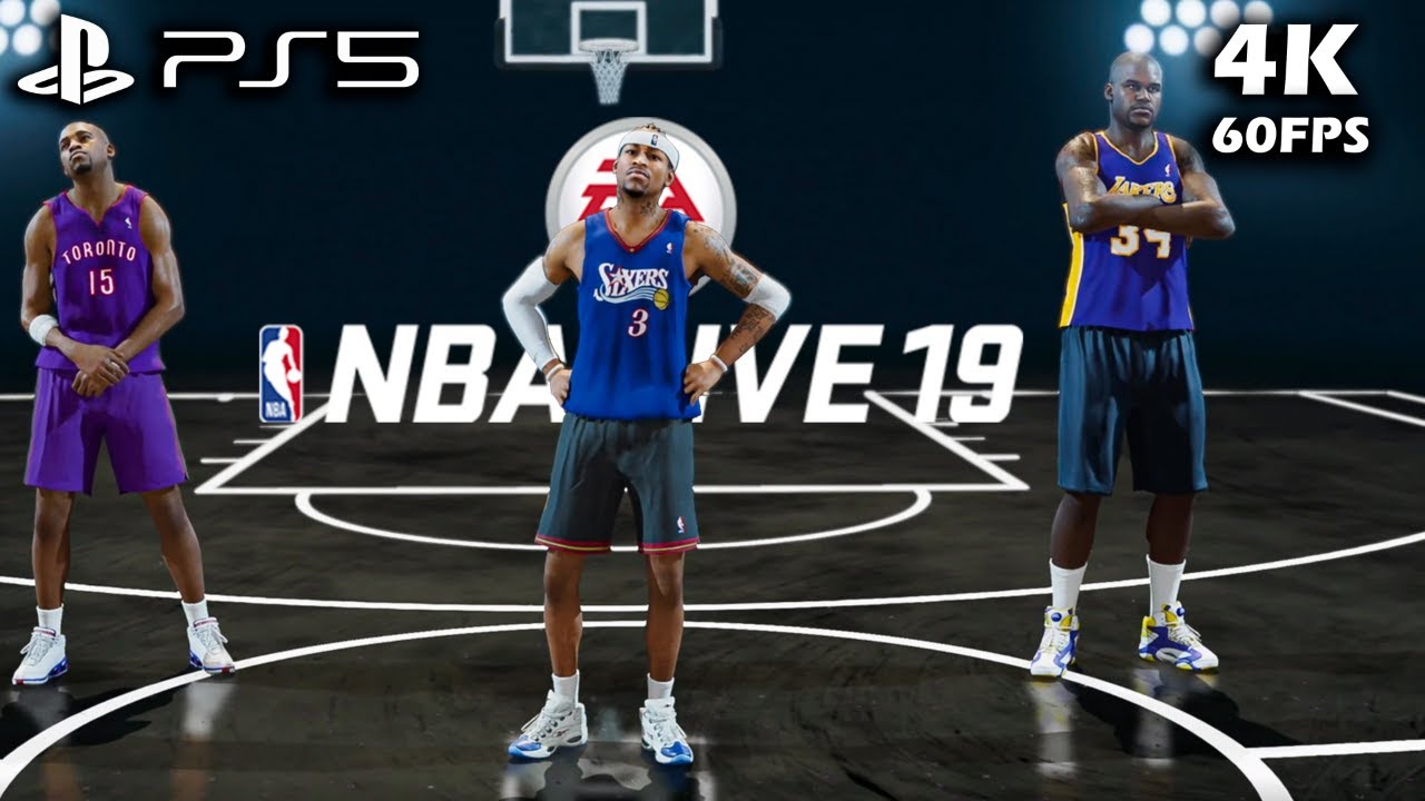NBA LIVE 19  3V3 Run Allen Iverson, Vince Carter & Shaq PS5 Gameplay 4K 60FPS