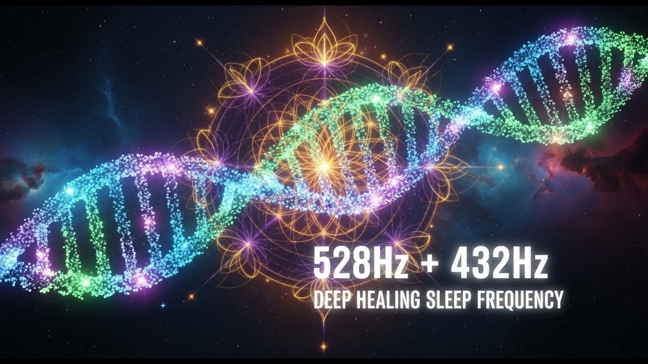 432Hz + 528Hz Healing Sleep Sounds | Peaceful Meditation & Regeneration