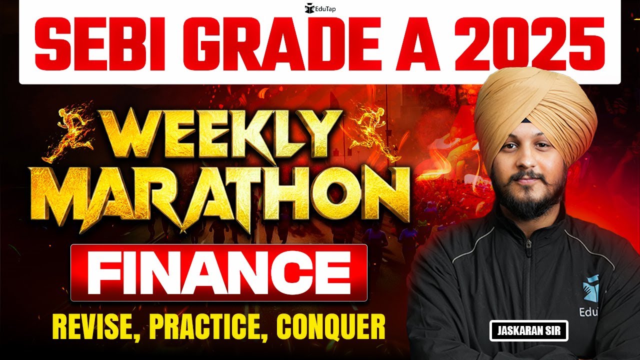 SEBI Grade A 2026 Finance Weekend Marathon | SEBI Assistant Manager Preparation