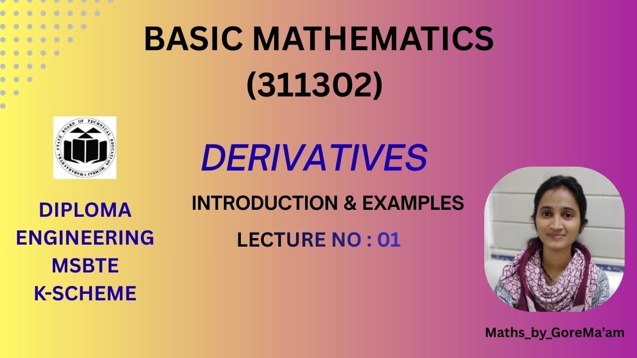 Derivatives (part-1) Basic Mathematics #First Sem. #Diploma First Year# K-Scheme.