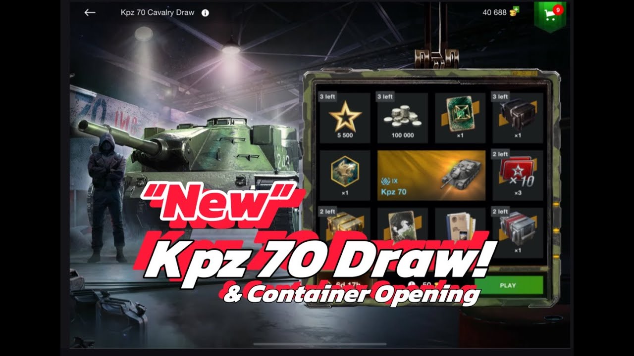 wot Blitz Kpz 70 Draw Crate Opening NEW Container Opening in 4K! wotb WoT Blitz
