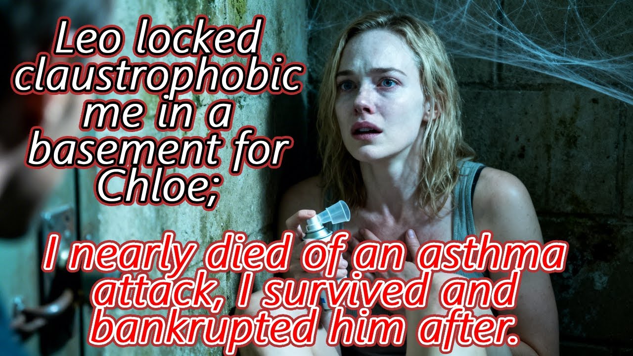 Leo locked claustrophobic me in a basement for Chloe; I survived and bankrupted him after.
