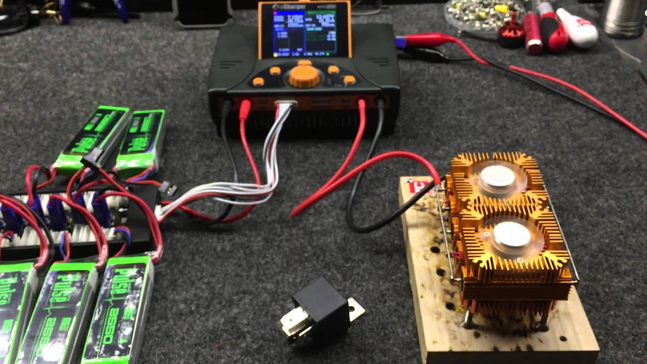 iCharger and 40 amp discharge resistor bank