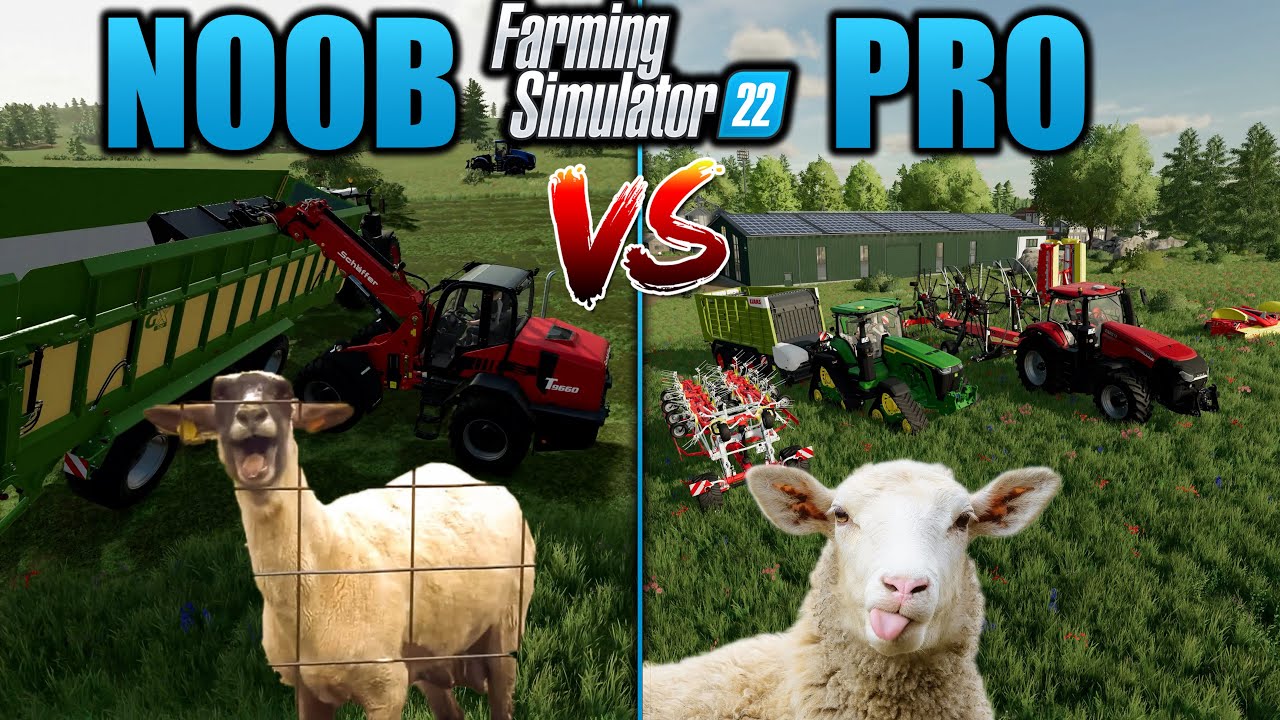 Farming Simulator 22 NOOB Farmer vs PRO Farmer / Gameplay Comparison
