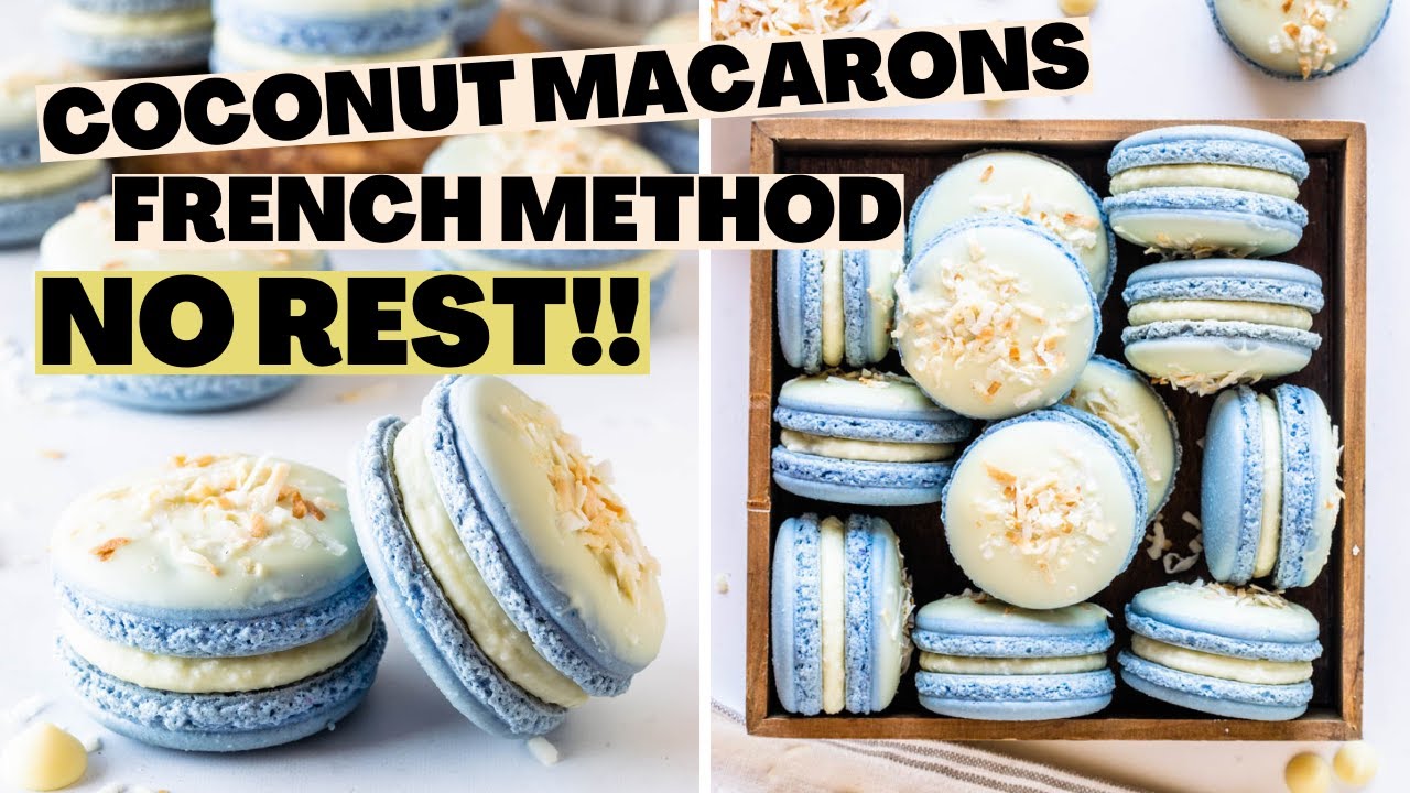 Coconut Macarons | French method NO REST!!