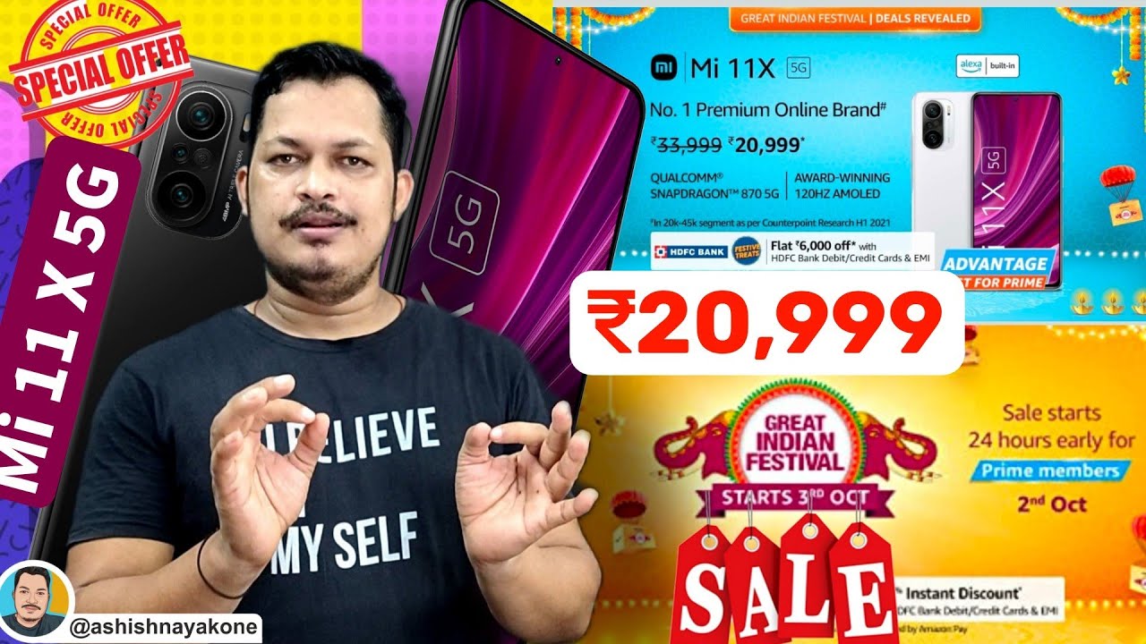 Just @20,999, for Mi 11X 5G on Amazon Great Indian Festival Sale, ₹9000 Discount, Killer Offer🎉🎉