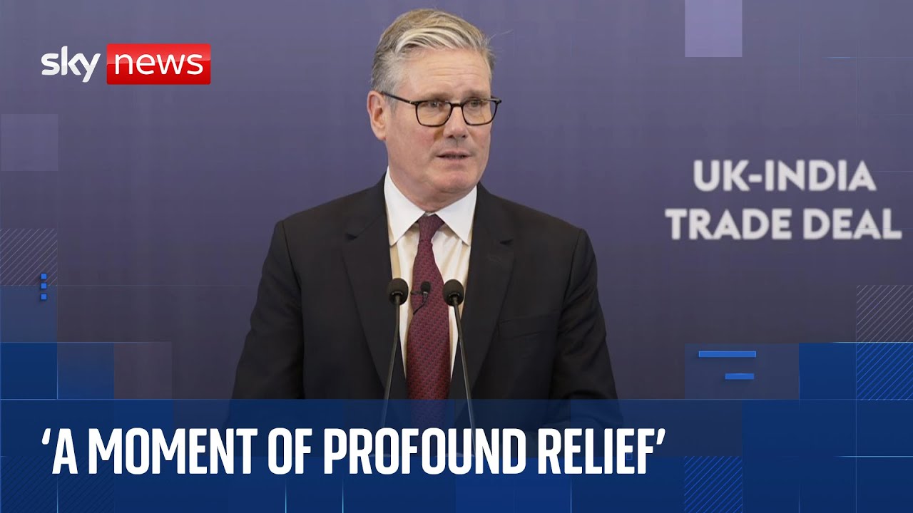 Keir Starmer holds news conference on visit to India