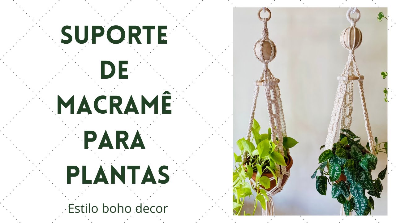 Suporte de Macramê para plantas bem diferente