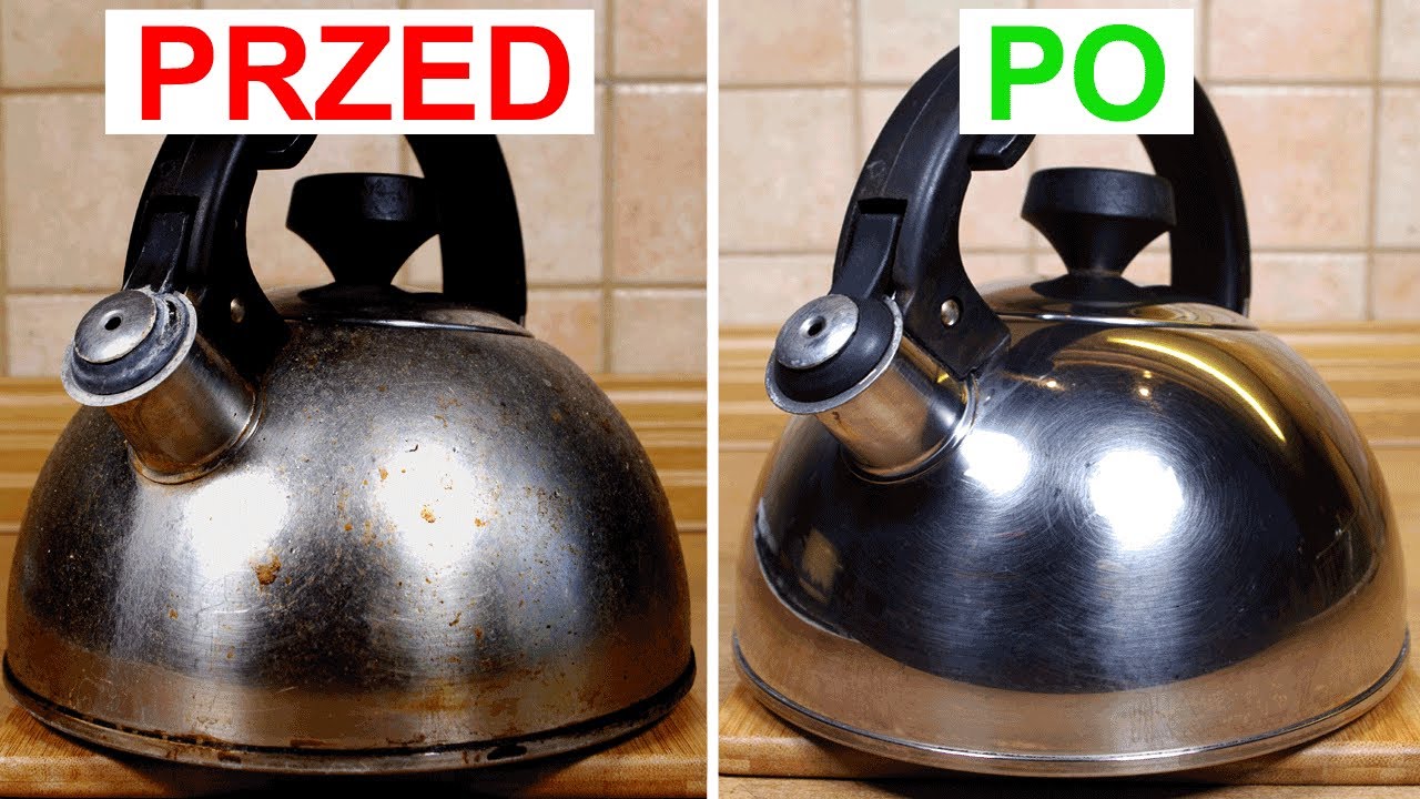 Jak wyczyścić i odkamienić czajnik ze stali nierdzewnej | Bez szorowania | Stary czajnik jak nowy :)