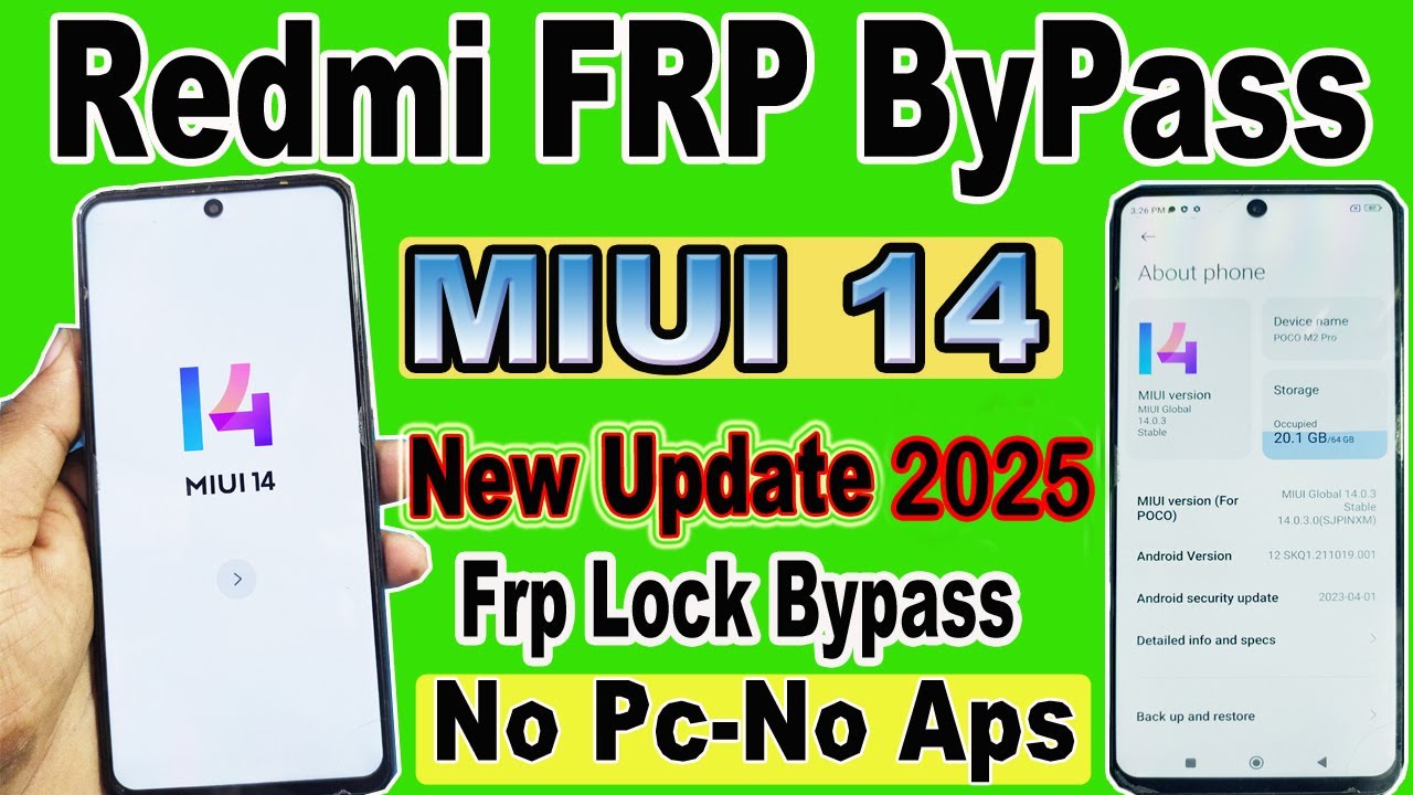 Poco M2 Pro Frp Bypass MIUI 14 | Poco M2 Pro Frp Bypass Solution |   Unlock | Google Account Remove