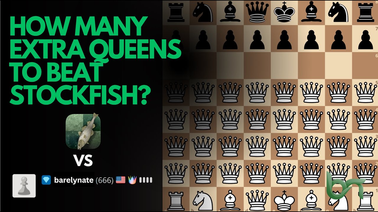 How many extra queens for a 600 ELO to beat Stockfish?