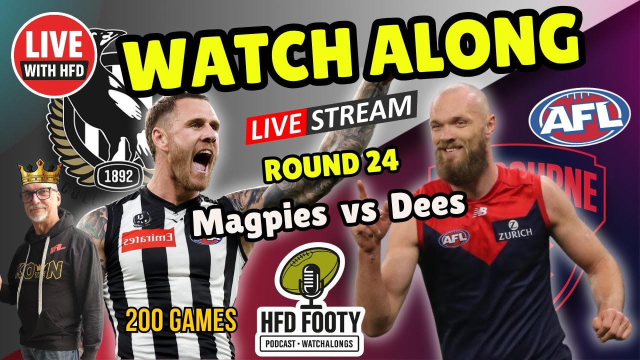 AFL 2025 Round 24 Collingwood Magpies vs Melbourne Demons LIVE Watch Along & Fan Reactions AFL Show