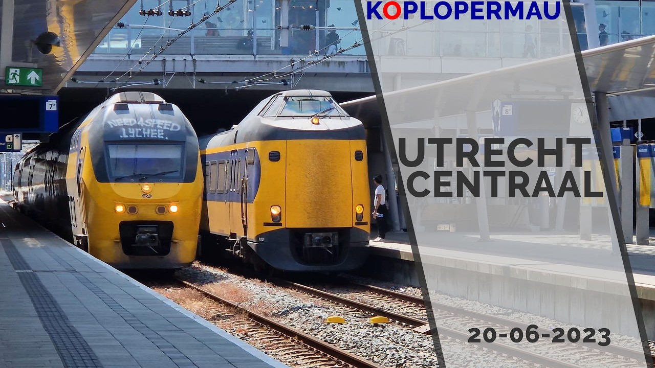 Treinen op station Utrecht Centraal - 20 juni 2023