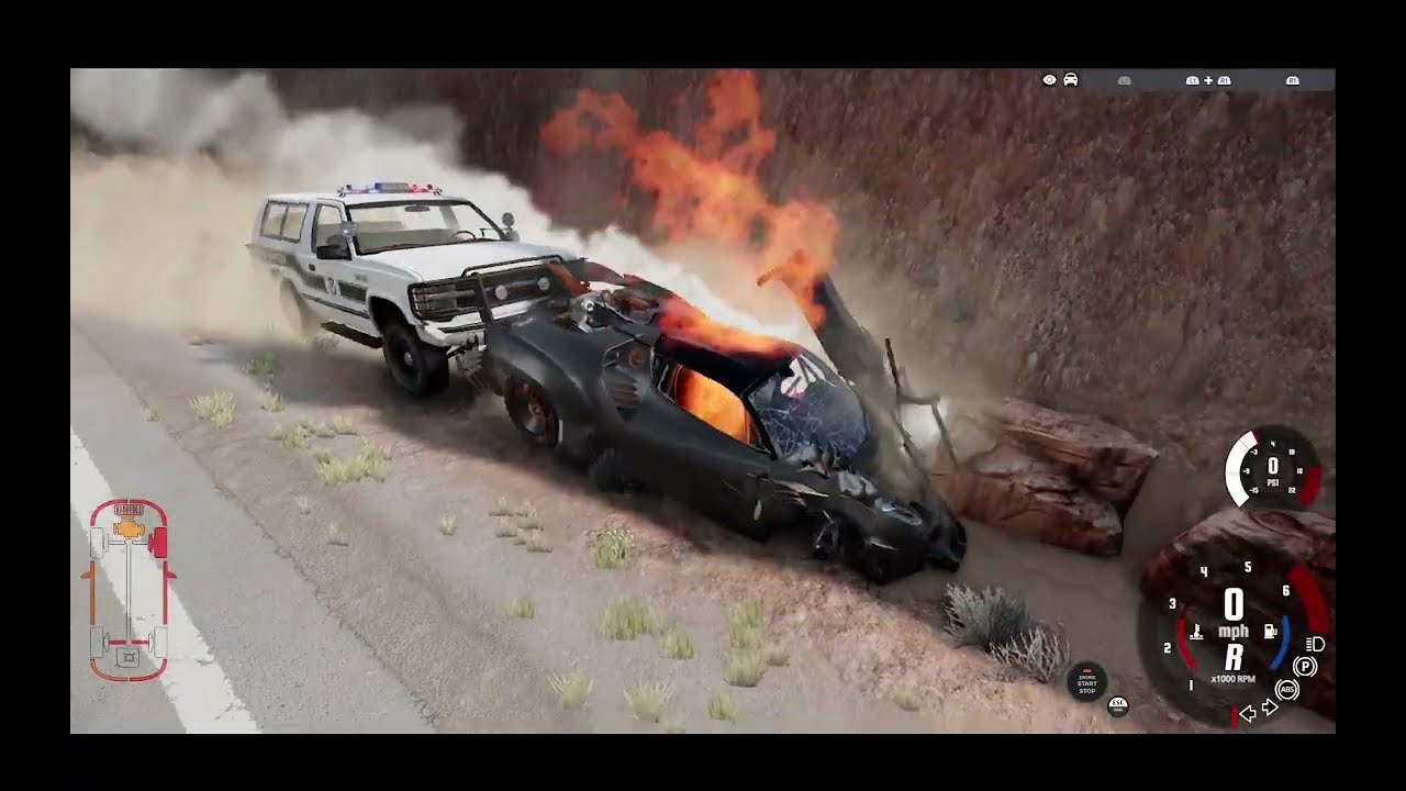 modern super car in police chase