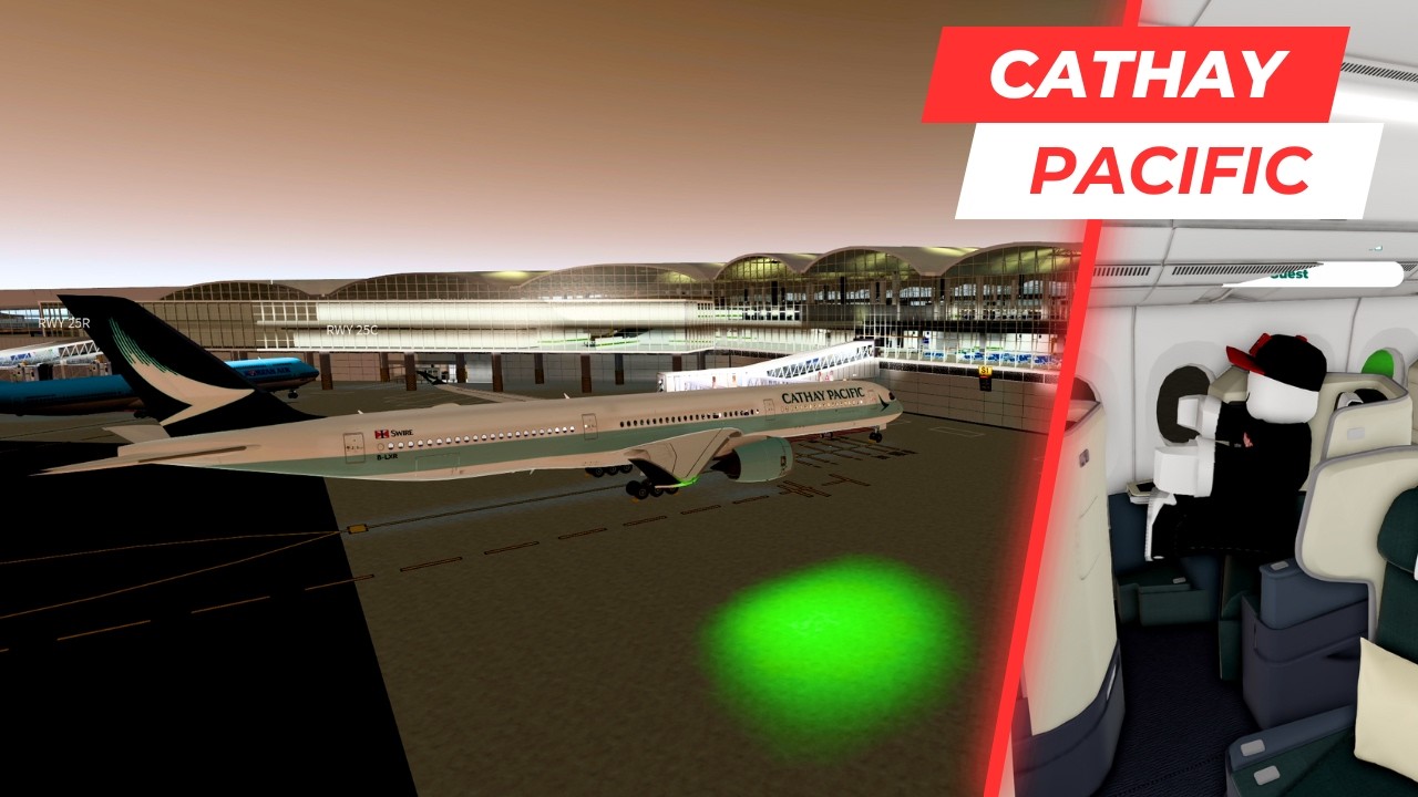 ROBLOX Airline Flight Review | Cathay Pacific | A350 | Business Class
