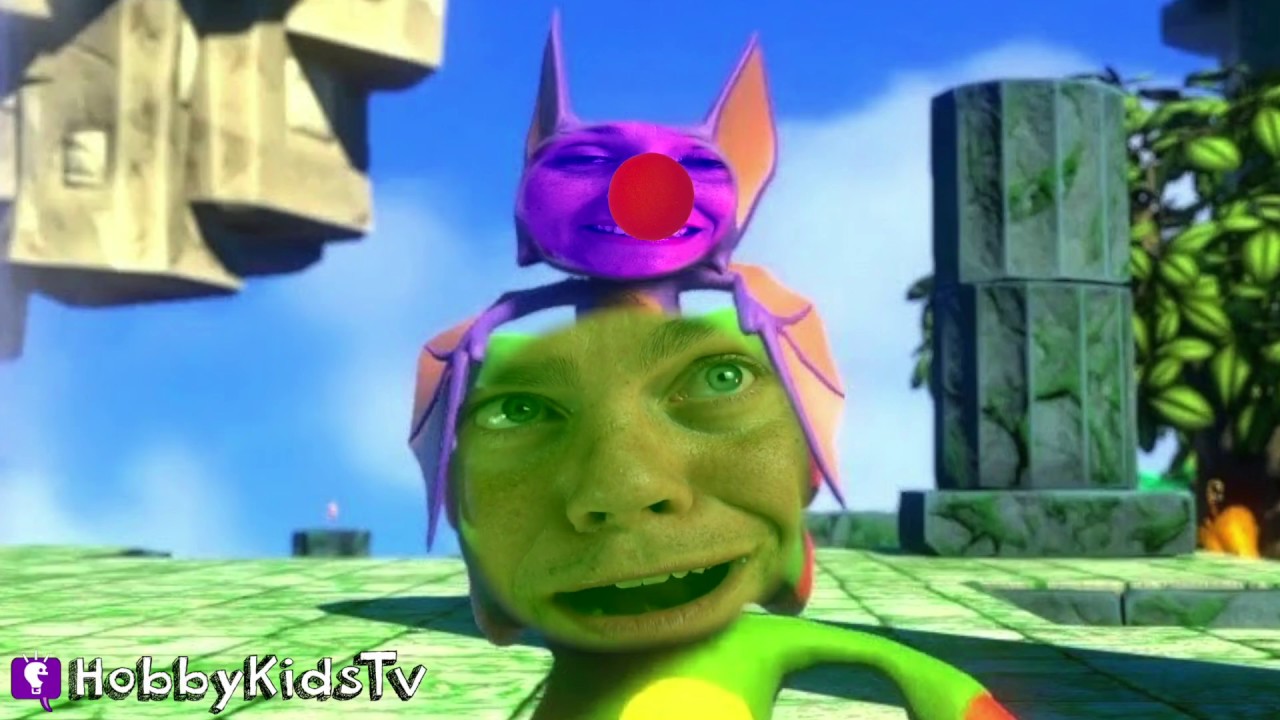 Yooka-Laylee Video Game Play and Funny Jokes with HobbyKidsTV